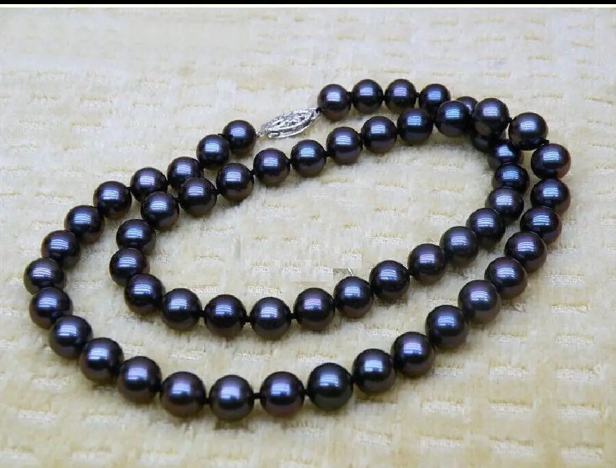 

Free Shipping >>>>>HUGE AAA 10-11MM ROUND SOUTH SEA GENUINE BLACK PEARL NECKLACE 18" 14K GOLD CLASc