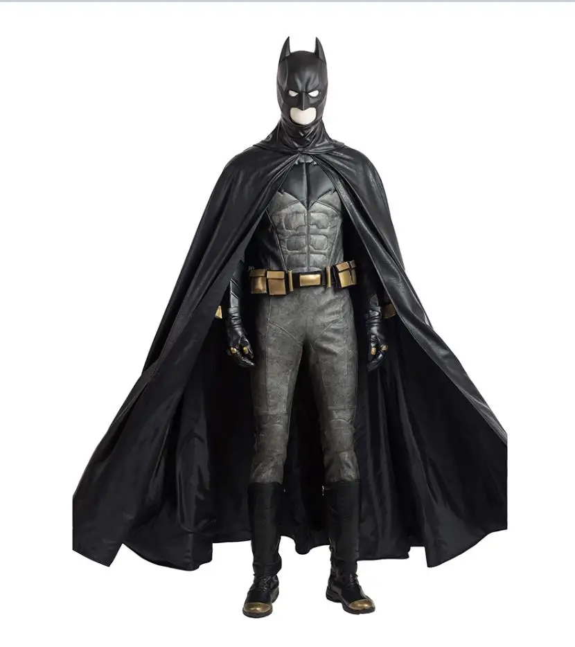 Костюм Бэтмена, косплей, Брюс Уэйн, плащ Темный рыцарь, одежда для косплея, костюм супергероя, полный комплект для взрослых мужчин, Hallowen - Цвет: Batman