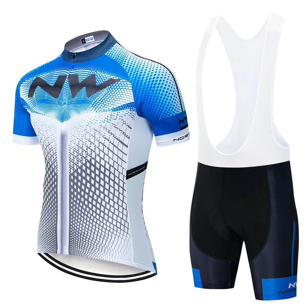 NW Men and Women Cycling Jersey Clothing Set Spring and Summer Men and Women Short Sleeve Breathable - Цвет: NO.8