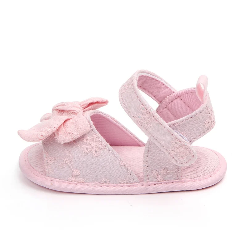 Детская обувь; летние сандалии для девочек; обувь для девочек; модные кружевные сандалии в горошек с бантом для новорожденных; пляжная клетчатая обувь принцессы