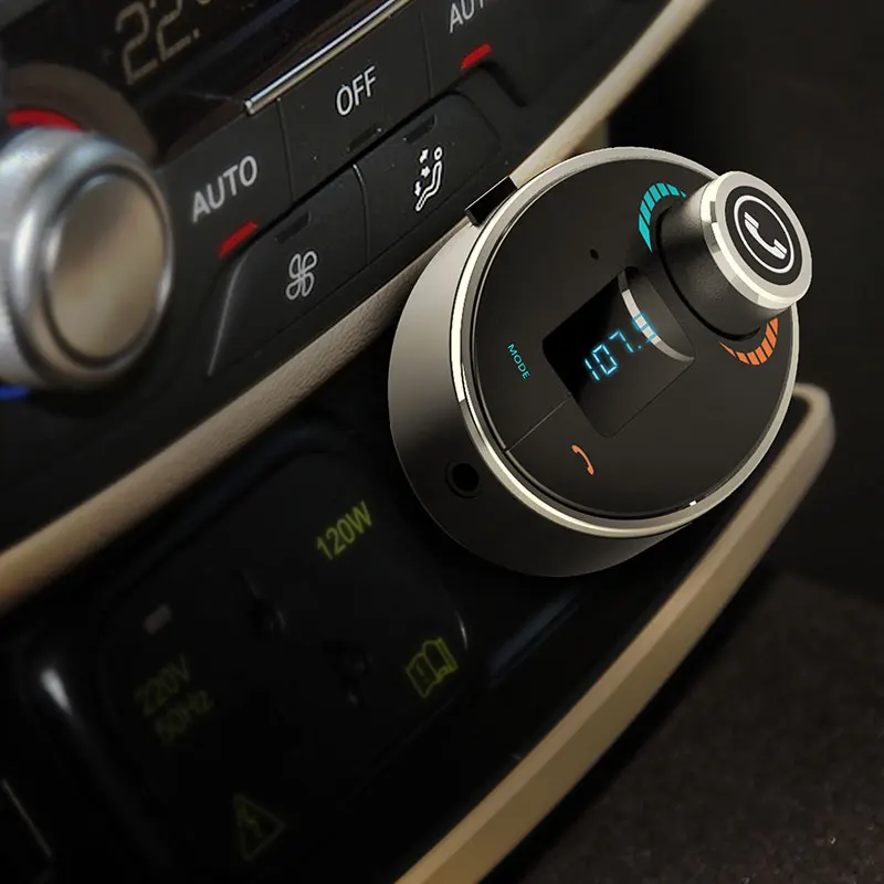 

Bluetooth FM Transmitter Car Kit Adapter MP3 Player USB Charger TF Card Black