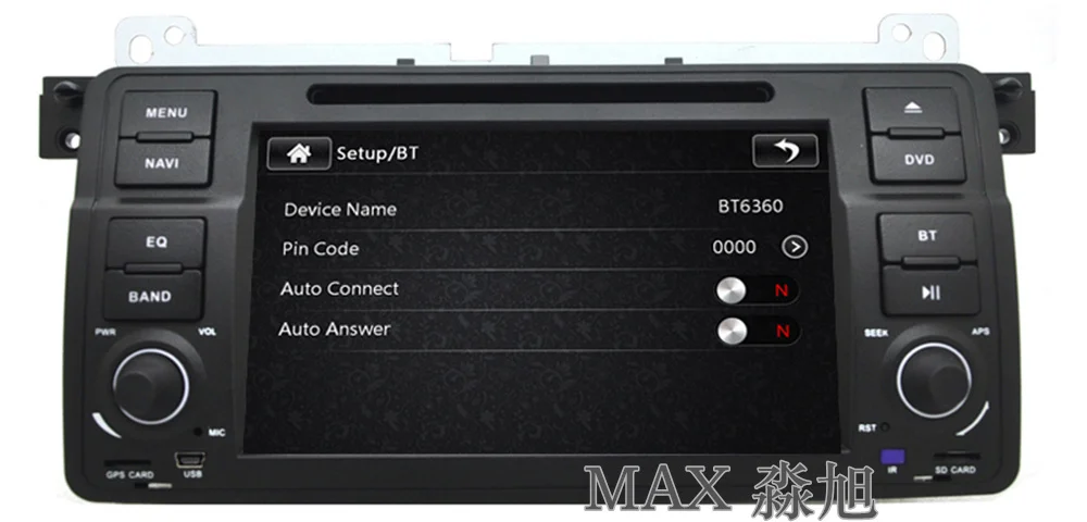 Top MAX Car Radio GPS Navigation System For BMW E46 M3 Bluetooth Call/Music Free Maps Steering Wheel Control 7