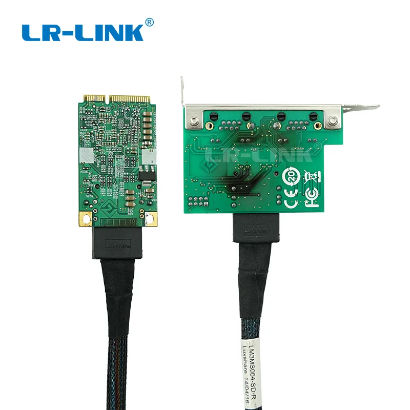 LR-LINK 2202PT мини PCI-Express Gigabit Ethernet сетевой карты 10/100/1000 Мбит/с двойной Порты и разъёмы RJ45 Lan Карта адаптер Intel I350