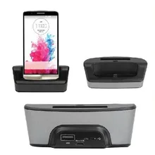 Двойной Рабочий стол Док-станция для usb-зарядное устройство для синхронизации Колыбель с Батарея зарядки для LG G3 D855