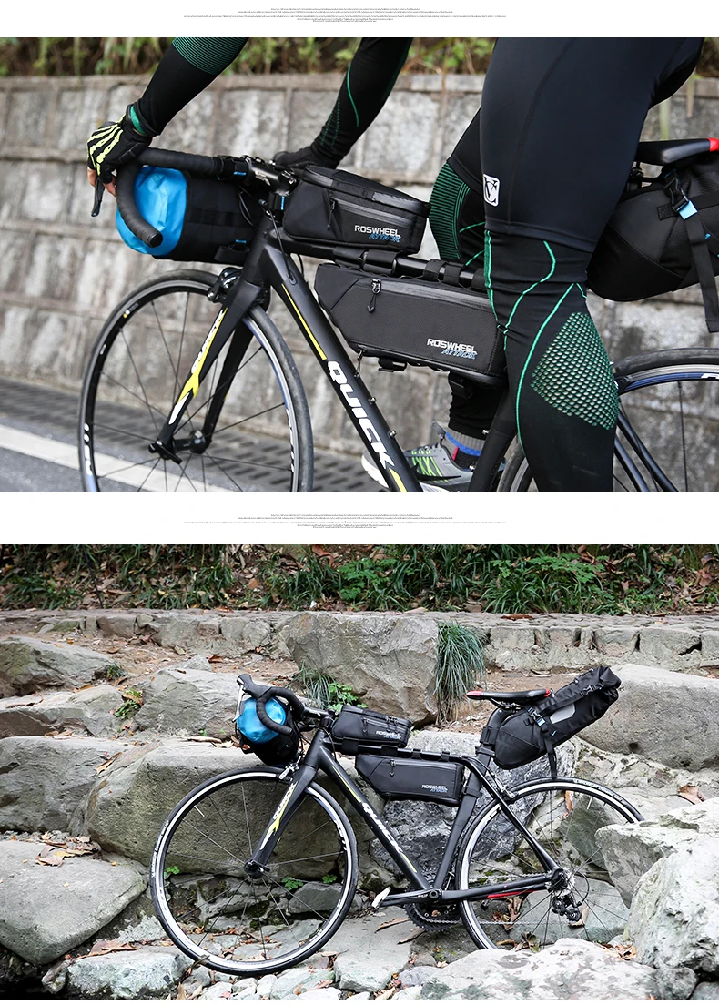 Sale ROSWHEEL ATTACK 100% Waterproof Bicycle Bike Accessories Storage Front Frame Tube L35.5*W7*H14/24cm Black Bicycle Tube Bag 8 Sale ROSWHEEL ATTACK 100% Waterproof Bicycle Bike Accessories Storage Front Frame Tube L35.5*W7*H14/24cm Black Bicycle Tube Bag 8