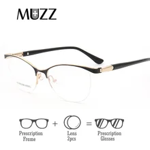 Cat Eye femmes lunettes optiques cadres avec lentille lunettes en métal cadre femmes Prescription lunettes clair myopie ordinate