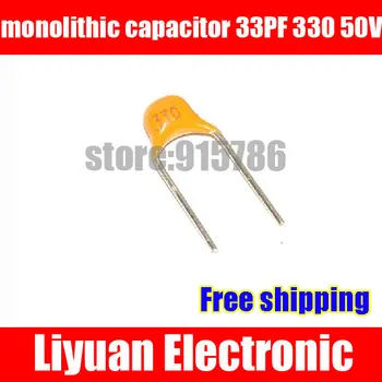 

Free shipping MLCC / monolithic capacitor 33PF 330 50V multi-layer ceramic capacitor / pitch 5.08MM / Accuracy 5%