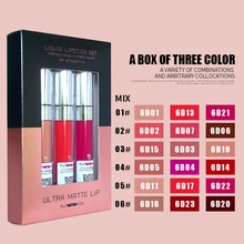 18 шт. = 6 комплектов брендовая Матовая жидкая помада губы косметика водостойкая долгостойкая губная помада блеск для губ