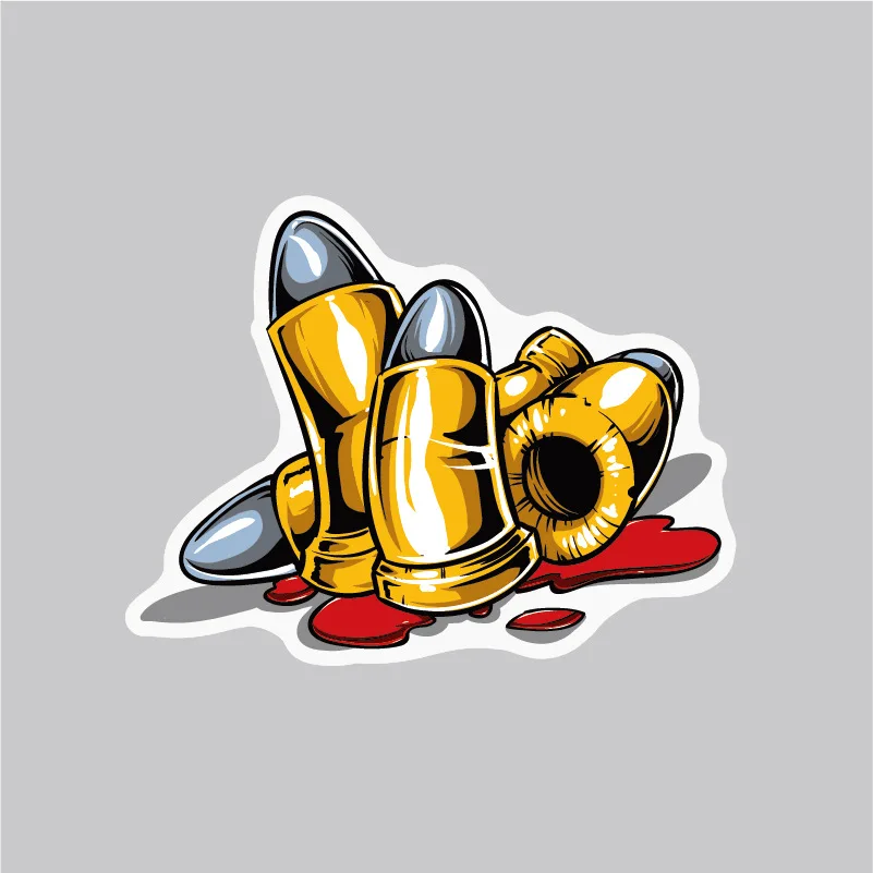 

Single 1pc Waterproof Graffiti Bullet Cartoon Sticker For Laptop Trunk Skateboard Fridge Phone Decal Car-Styling Toy