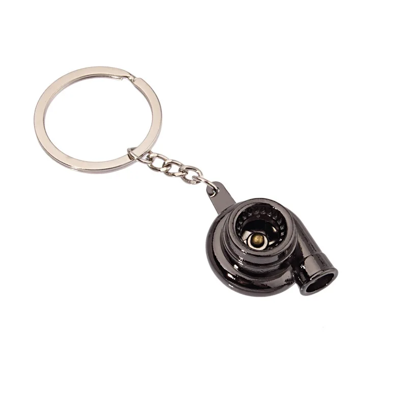 Turbo-Keychain-Spinning-Auto-Part-Model-Turbocharger-Turbine-Key-Chain-Ring-Keyring-Keyfob-Key-Holder