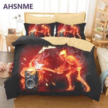 

AHSNME Super Candle Skull Nightmare Sleep Bedding Set Quilt Multi-country or Custom size Custom Cover Set AU/US/EU king Queen