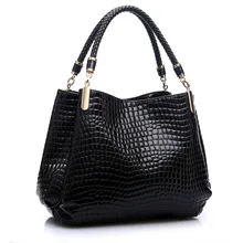 Mujeres de lujo Del Cocodrilo Bolsos de Alta Calidad de Doble Cremallera Hombro Del Diseñador Del Bolso de Cocodrilo Cuero Repujado Tablet Sac a Principal
