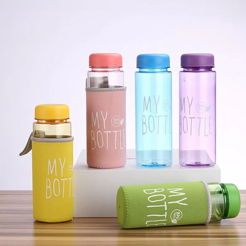 

Plastic water bottle with filter infuser 16oz