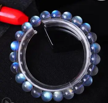

free shipping 7.5m Natural Labradorite Bracelet Blue Color Grey Moonstone Bracelets