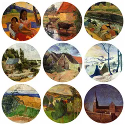 20 шт. 12 ~ 40 мм книги по искусству ist Paul Gauguin Картины Коллекция тропической растительности стекло кабошон DIY ювелирных изделий