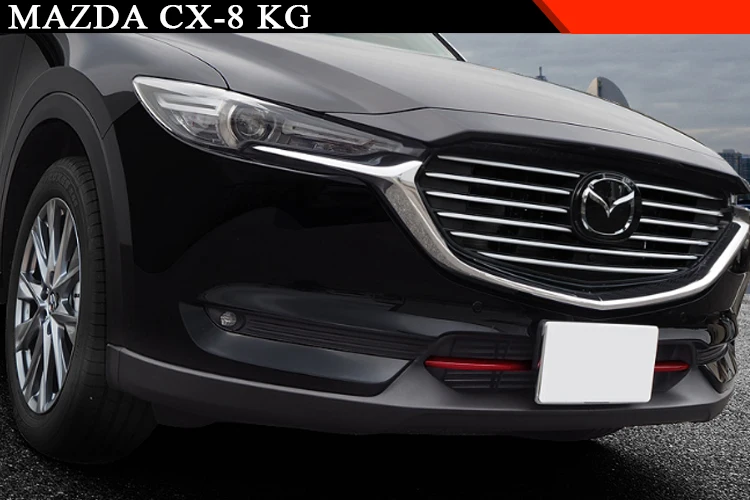 Для Mazda CX-8 KG CX8 Переднее Крепление капота Заготовка хромированная решетка гриль наклейки для автомобиля Стайлинг аксессуар