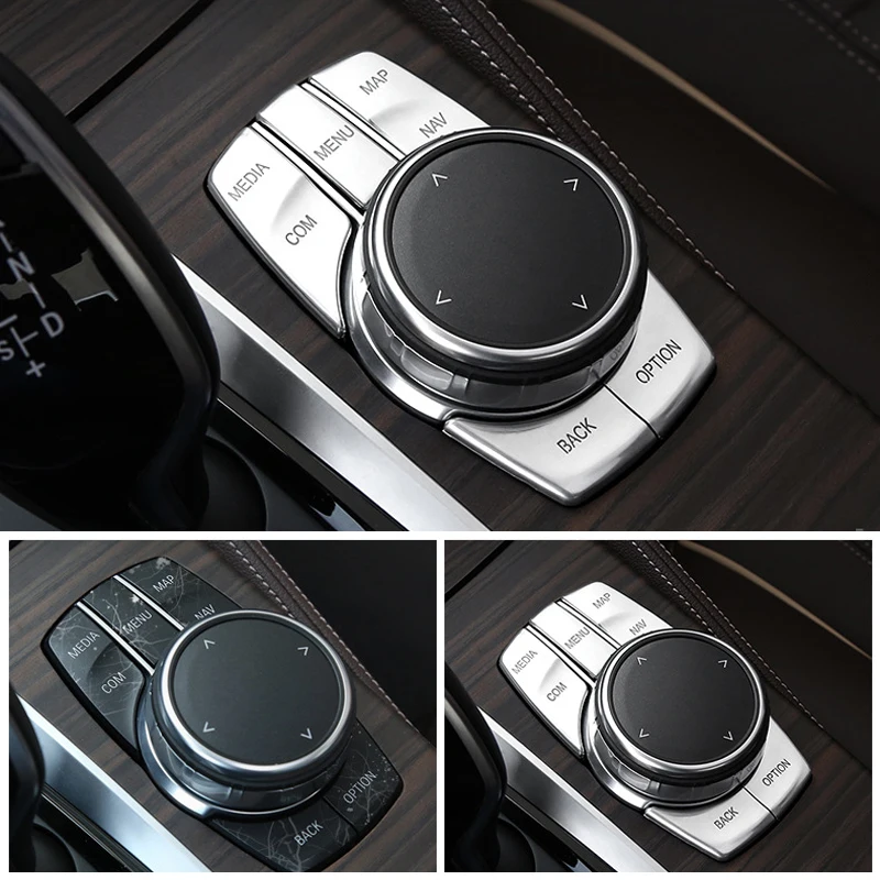 

Car styling Interior Multimedia Buttons Cover Decoration Headlight switch Frame trim Stickers Accessories For BMW 5 Series G38