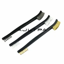 100 Декодер каналов кабельного телевидения 3 шт./компл. мини-проволочная кисть Сталь Медь нейлон очистки металлический для полировки ржавчины щетка для чистки инструмента