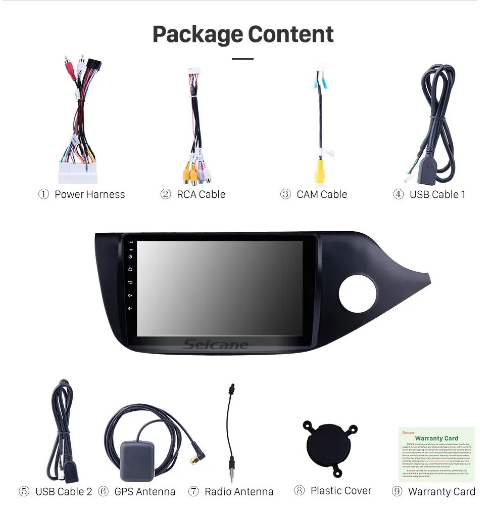 Excellent Seicane Car DVD Radio Multimedia player For 2012 2013 2014 Kia Ceed RHD FM GPS Navigation Car Audio Stereo Autoradio Support 3G 19