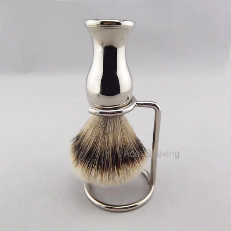 Silvertip/лучшие Badger Hiar щетка для бритья нержавеющая металлическая ручка подставка держатель аксессуары для парикмахерской