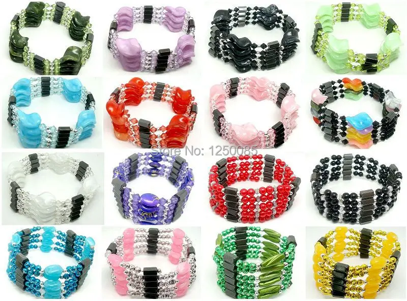 

10pcs Women's Magnetic Genuine Hematite Necklace,Hematite Bangle,Hematite Ankle