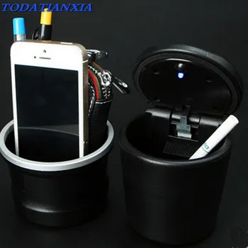 

car Ashtray Blue LED Light Smokeless for opel bmw f10 vw golf 5 nissan qashqai j11 toyota chr tiguan 2017 renault megane 3