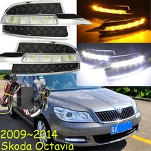 Skod Octavia daytime light;2009~2013 Free ship!LED,Octavia fog light,2pcs/set;Superb;Octavia