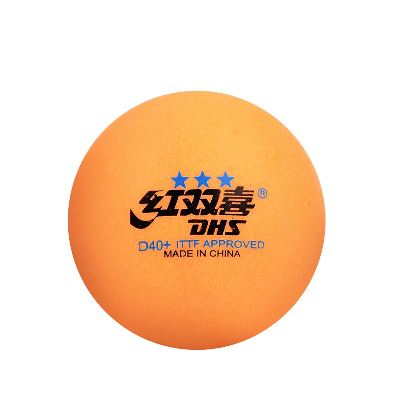DHS New 3-Star D40+(Orange) Table Tennis Balls(3 Star Seamed ABS Balls) Plastic Poly Ping Pong Balls