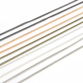 

5 M/lot (3x2mm) Iron Metal Gold/GunMetal/Bronze/Silver Plated Chains Fitting For Necklace Bracelets DIY Jewelry Making