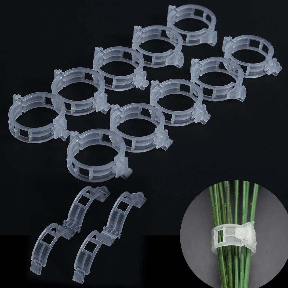 50Pcs 25mm Plastic Plant Support Clips for Trellis Twine Greenhouse