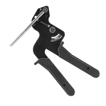 

Portable Black Automatic Hand Cable Tie Gun Tension Wire Convenient Tensioning Stainless Steel Belting Durable Fastening Tool