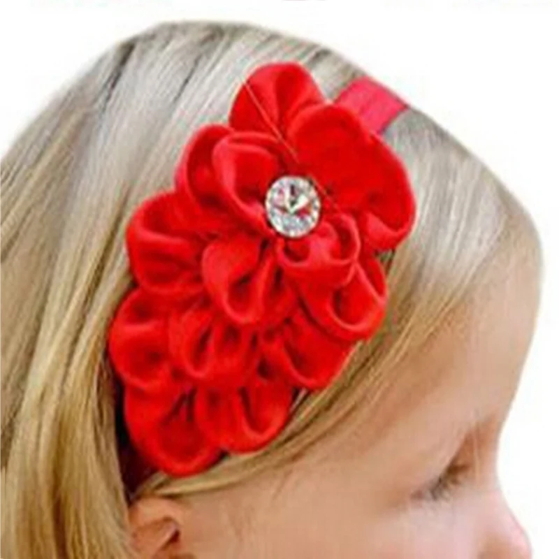 

New Hot Free Shipping Girl Chiffon Headband Hairbow Hairband Head Hair Band Flower Take Photo Beauty Child Kid Accessories