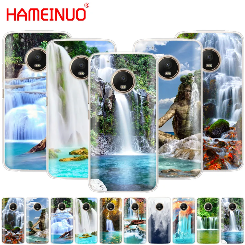 

HAMEINUO Waterfall Natural scenery design case phone cover For Motorola Moto X4 E4 C G6 G5 G5S G4 Z2 Z3 PLAY PLUS