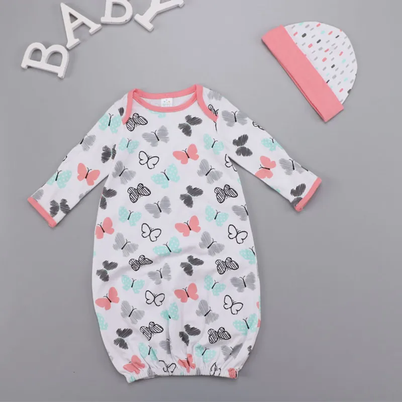 

Cartoon Print Envelopes Sleeping Bag Boys Long Sleeves SleepSacks + Hats for 2019 Autumn Baby Boy Clothes 0-6months