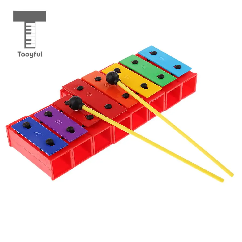 MagiDeal 1 набор 8 тонов полихромовый ксилофон Glockenspiel DIY Звук кирпич ритм игрушки для детей Музыка Игрушки для образования