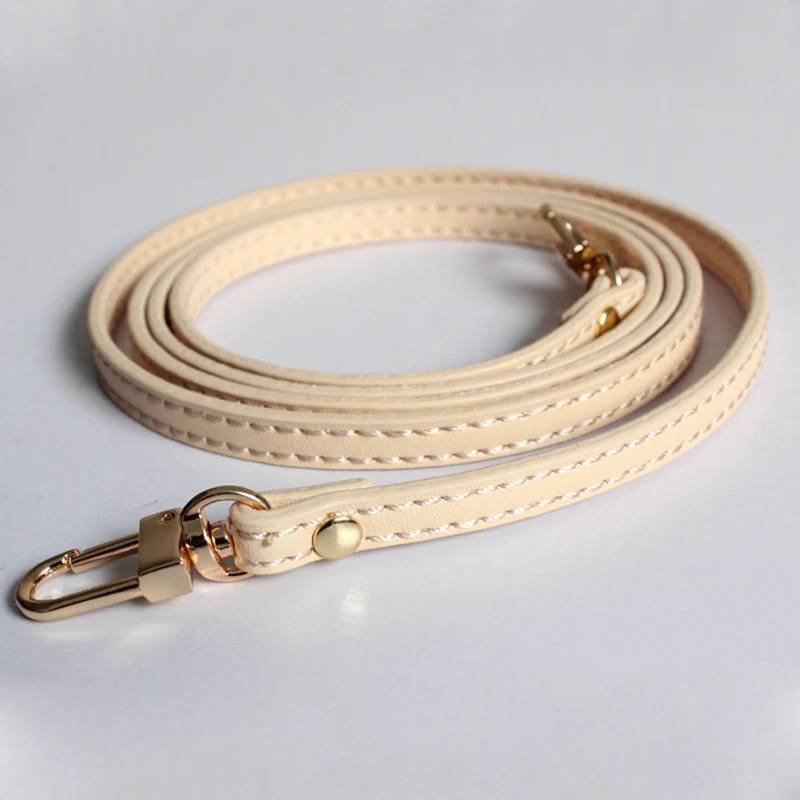 Women Genuine Leather Bag Strap 0.7*120CM Bag Accessories For Luxury Brand Bag Gold And Bronze Hardware Available
