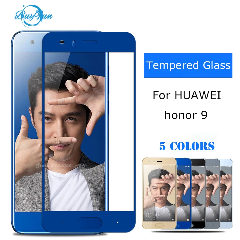 Стекло на huawei honor 9 honor 9 Защитный glas закаленное Стекло STF-L09 полное покрытие защита Экран протектор 2.5D 9 H защитить фильм