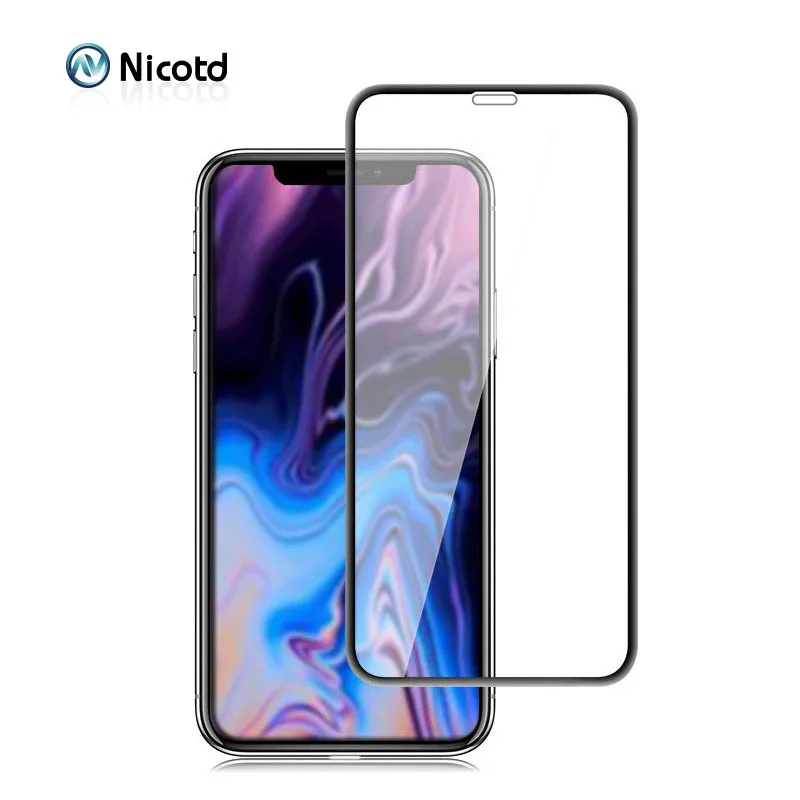 Полное покрытие протектор для iPhone XS MAX XR 9 Закаленное стекло пленка стеклянная