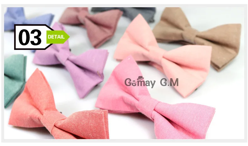 New Men's solid color cotton bow tie double Candy-colored Suit Bowtie Unisex Cotton Double-deck Bowties for Man Male Neckwear