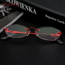 Бренд Chashma, качественные очки без оправы, очки для чтения с оправой, розовые цветные линзы, оптические очки для чтения, женские