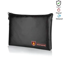 Огнеупорный мешок для хранения наличных, Безопасный мешок, огнестойкий материал, безопасный для документов, удостоверения личности, паспорта, купюр, квитанций, денег