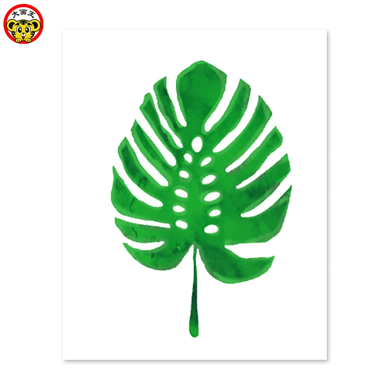 painting by numbers art paint number green leaf simple children color basic practice | Дом и сад