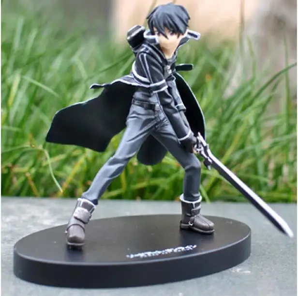 

Hot Anime Cool 6.2" Sword Art Online S.A.O Kirito PVC Action Figure Model Collection Toy Men Christmas Gift Free Shipping