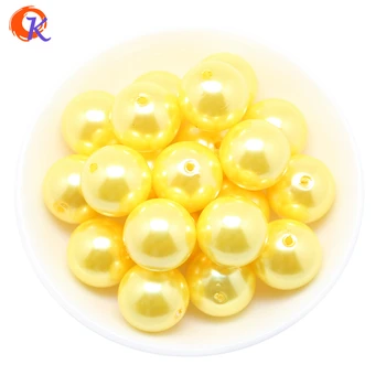 

A02 Free Shipping 100pcs/lot 20mm Fashion Jewelry Accessories Yellow Color ABS Pearl Beads Chunky Beads Gumball Bead CDWB-515002
