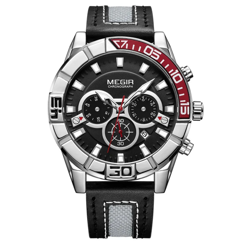

2018 Meigel Men's Watch Sports Waterproof Casual Large Dial Chronograph Watch Luminous Calendar Men's Watch Quartz Watch