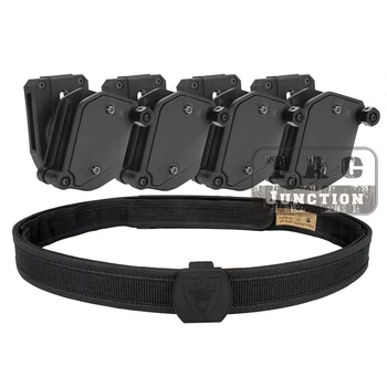 

IPSC Magazine Holster USPSA IDPA Competition High Speed Shooting Inner & Outer 1.5" Belt 4 x Multi-Angle Speed Pistol Pouch Mag