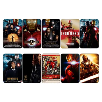 

Marvel Hero Movie Collectible Sticker Card Iron Man 2 Mini Poster Decoration Scrapbooking Planner Stickers