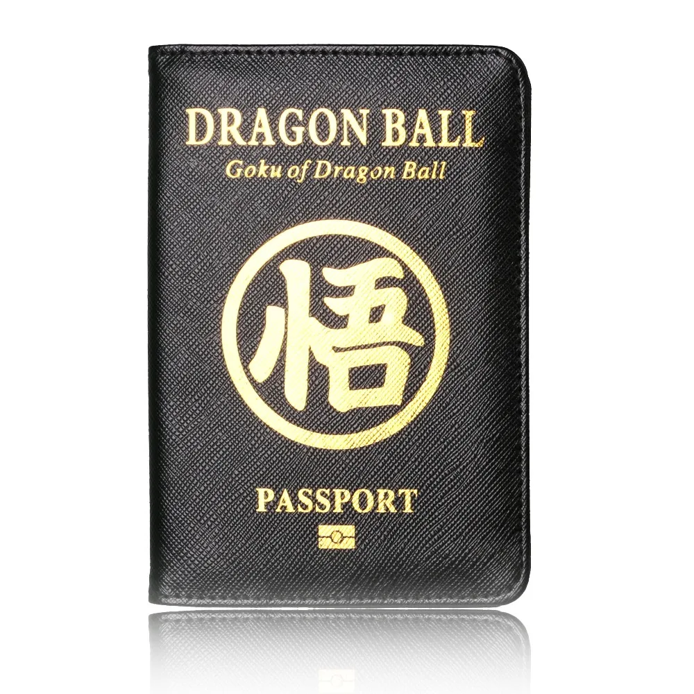 TRASSORY Goku из кожи Dragon Ball RFID Блокировка Обложка для паспорта с чехол для карты и билета