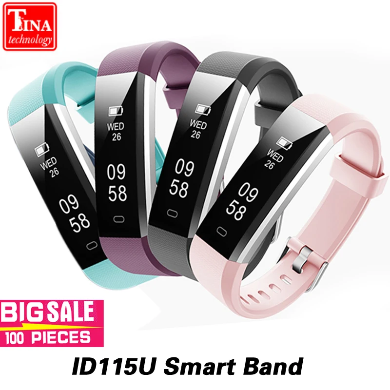 100 Original Smart Band ID115 U Bluetooth Wristband ID115U Fitness
