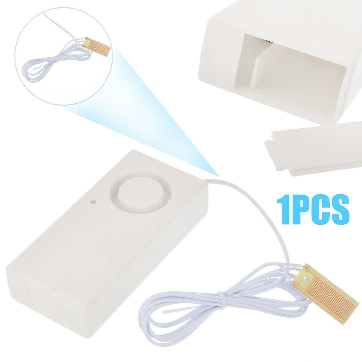 

1pc Home Water Leakage Alarm Detector Water Leak Sensor Detection Flood Alert Overflow Security Alarm System